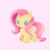 Size: 4000x4000 | Tagged: safe, artist:fuzzycyclone, fluttershy, pegasus, pony, g4, baby, babyshy, beady eyes, cute, daaaaaaaaaaaw, happy, heart, long hair, long mane, pink background, pink hair, shyabetes, simple, simple background, solo, yellow skin, younger