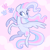 Size: 5000x5000 | Tagged: safe, artist:pilesofmiles, star catcher, butterfly, pegasus, pony, g3, g4, cloud, flowing mane, flying, g3 to g4, generation leap, multicolored hair, multicolored mane, multicolored tail, pink background, show accurate, simple background, solo, tail