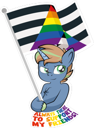 Size: 1920x2615 | Tagged: safe, artist:alexdti, oc, oc only, oc:brainstorm (alexdti), pony, unicorn, pride flag, simple background, solo, straight ally flag, transparent background