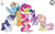 Size: 3500x2200 | Tagged: safe, artist:angrydiaper123, applejack, fluttershy, pinkie pie, rainbow dash, rarity, twilight sparkle, oc, oc:^̶̢̧̧̩̭͇̗̫̱̭͈̼̙͍͆̀̆̌͐͌͑̓͆̀͠͝͠$̴̛͚̻̖͕̥̺̘̙̬͇̲͔͛͒͛̓̔̅̈́̚͝*̵̢̛̣͖͔̘̭̬̪͇̄͛͋͆͠.̵̞̜̾̈́̀́̀́̐̾̿̊́̀̎̕͝!̵̠̪͓̙̳̗̭̜̘̲͘ͅ=̶͉̹͚̠͒̓̆̂̂̈́͛̍̀͝, alicorn, earth pony, pegasus, pony, unicorn, g4, clothes, female, grin, hat, heterochromia, high res, hoodie, mane six, mare, not li'l cheese, party hat, signature, simple background, smiling, twilight sparkle (alicorn), white background