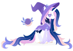 Size: 1920x1344 | Tagged: safe, artist:kabuvee, oc, oc:noon midnight, pony, unicorn, female, hat, mare, simple background, solo, transparent background, witch hat