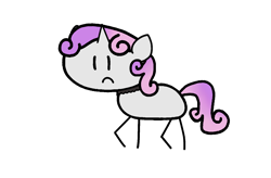 Size: 1420x934 | Tagged: safe, artist:mystery shore, sweetie belle, pony, unicorn, g4, choker, female, filly, foal, in a nutshell, in a nutshell but mirror version, lace, mare, mirror universe, simple background, solo, stick pony, transparent background