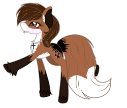 Size: 1228x1039 | Tagged: safe, artist:angellightyt, oc, oc only, fox, fox pony, hybrid, pony, :p, chest fluff, coat markings, ear fluff, female, mare, raised hoof, simple background, socks (coat markings), solo, tongue out, transparent background