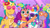 Size: 3072x1727 | Tagged: safe, screencap, hitch trailblazer, izzy moonbow, sunny starscout, zipp storm, earth pony, pegasus, pony, unicorn, bridlewoodstock (tell your tale), g5, my little pony: tell your tale, spoiler:g5, spoiler:my little pony: tell your tale, spoiler:tyts01e55, female, frown, grin, male, mane stripe sunny, mare, smiling, stallion, sunglasses