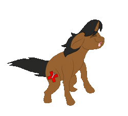 Size: 632x572 | Tagged: safe, artist:euspuche, oc, oc only, oc:nurse haywick, pony, unicorn, animated, commission, dance till you die dog, dancing, digital art, eyes closed, female, gif, loop, meme, simple background, smiling, solo, transparent background, ych animation, ych example, ych result