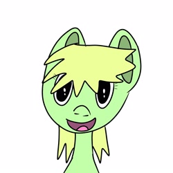 Size: 2159x2160 | Tagged: safe, artist:anythingpony, oc, oc only, earth pony, pony, blonde mane, drawing, high res, simple background, solo, white background