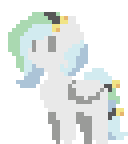 Size: 128x144 | Tagged: safe, artist:rhythmpixel, oc, oc only, oc:river chime, pegasus, pony, animated, bells, female, mare, pixel art, simple background, solo, transparent background
