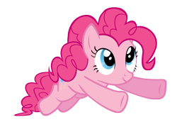 Size: 5000x3436 | Tagged: safe, artist:siennaexecrate, pinkie pie, earth pony, pony, g4, female, jumping, mare, simple background, solo, transparent background, vector