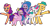 Size: 1477x757 | Tagged: safe, edit, edited screencap, editor:pascalmulokozi2, screencap, hitch trailblazer, izzy moonbow, pipp petals, sunny starscout, zipp storm, earth pony, pegasus, pony, unicorn, g5, my little pony: tell your tale, queens for a day, spoiler:g5, spoiler:my little pony: tell your tale, spoiler:tyts01e17, background removed, female, folded wings, height difference, horn, looking at you, male, mane five, mane stripe sunny, mare, not a vector, open mouth, open smile, physique difference, raised hoof, simple background, smiling, smiling at you, stallion, tail, transparent background, unshorn fetlocks, wings, youtube
