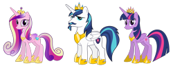 Size: 4579x1817 | Tagged: safe, alternate version, anonymous artist, princess cadance, shining armor, twilight sparkle, alicorn, pony, g4, alicornified, beard, brother, brother and sister, caption, closed mouth, concave belly, crown, description is relevant, eyebrows, eyelashes, facial hair, family, female, folded wings, goatee, happy, high res, hoof shoes, horn, image macro, jewelry, looking, looking at you, male, mare, moustache, nostrils, older, older shining armor, older twilight, peytral, physique difference, prince shining armor, princess shoes, race swap, regalia, royalty, shiningcorn, siblings, simple background, sister, sisters, slender, stallion, standing, story included, text, thin, transparent background, twilight sparkle (alicorn), wall of tags, wings