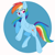 Size: 2500x2500 | Tagged: safe, artist:choppedraven, rainbow dash, pegasus, pony, g4, digital art, fanart, high res, photo, solo