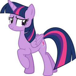 Size: 8418x8459 | Tagged: safe, artist:alandssparkle, twilight sparkle, alicorn, pony, g4, female, raised hoof, simple background, solo, transparent background, twilight sparkle (alicorn), vector