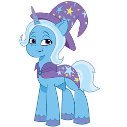 Size: 1200x1200 | Tagged: safe, artist:prixy05, trixie, pony, unicorn, g4, g5, my little pony: tell your tale, cape, clothes, g4 to g5, generation leap, hat, simple background, solo, transparent background, trixie's cape, trixie's hat, vector