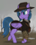 Size: 1253x1554 | Tagged: safe, artist:marsminer, oc, oc only, oc:feather freight, pegasus, pony, fallout equestria, courier, hat, male, solo, stallion, standing on two hooves