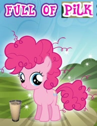 Size: 576x745 | Tagged: safe, edit, gameloft, pinkie pie, earth pony, pony, g4, my little pony: magic princess, cropped, female, filly, filly pinkie pie, foal, full of pilk, mare, meme, pilk, solo, wow! glimmer, younger