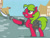 Size: 1800x1350 | Tagged: safe, artist:flutterluv, part of a set, plasmane, earth pony, pony, g4, atg 2023, ghostbusters, newbie artist training grounds, ponyville, proton pack, solo