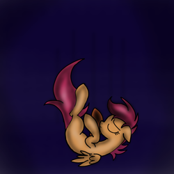 Size: 2048x2048 | Tagged: safe, artist:scootadash4ever, derpibooru exclusive, scootaloo, pegasus, pony, g4, base used, eyes closed, falling, female, frown, high res, older, older scootaloo, scootaloo can't fly, solo