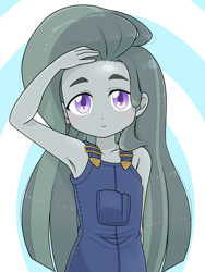 Size: 1668x2224 | Tagged: safe, artist:batipin, marble pie, human, equestria girls, g4, armpits, bare shoulders, equestria girls-ified, female, sleeveless, solo