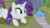 Size: 1280x720 | Tagged: safe, edit, edited screencap, editor:fluttershyisnot adoormat, screencap, maud pie, rarity, pony, unicorn, fake it 'til you make it, g4, crocs, discovery family, discovery family logo, disturbed, eyelashes, logo, meme, pun, scared