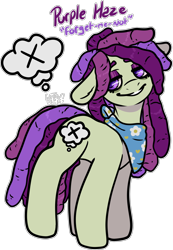 Size: 1362x1971 | Tagged: safe, artist:sexygoatgod, oc, oc only, oc:purple haze, earth pony, pony, adoptable, female, high, magical lesbian spawn, offspring, parent:starlight glimmer, parent:tree hugger, parents:treelight, simple background, solo, transparent background