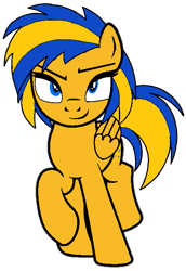 Size: 435x631 | Tagged: safe, artist:noi kincade, oc, oc only, oc:flare spark, pegasus, pony, g4, female, looking at you, simple background, smiling, solo, swag, transparent background