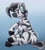 Size: 1590x1764 | Tagged: safe, artist:reddthebat, oc, oc only, oc:zerø, zebra, gradient background, looking at you, male, sitting, smiling, smiling at you, solo, stallion, sternocleidomastoid, zebra oc