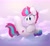 Size: 3026x2759 | Tagged: safe, alternate character, alternate version, artist:mochi_nation, zipp storm, pegasus, pony, g5, adorazipp, cloud, cute, female, high res, lying down, lying on a cloud, on a cloud, on back, solo