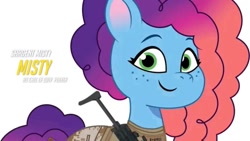Size: 720x405 | Tagged: safe, artist:edy_january, artist:prixy05, artist:tharn666, edit, edited edit, vector edit, misty brightdawn, pony, unicorn, g5, my little pony: tell your tale, battle rifle, black dog squats, browning hi power, call of duty, call of duty: modern warfare 2, call of duty: modern warfare 3, canada, canadian, clothes, equipment, g3 rifle, g3a3, gun, handgun, military, military pony, military uniform, operator, pistol, play of the game, rebirth misty, rifle, rockie, rockie misty, simple background, soldier, soldier pony, solo, special forces, tactical squad, tools, uniform, united states, us army, vector, weapon, white background