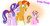 Size: 1980x1020 | Tagged: safe, artist:mlplary6, starlight glimmer, sunburst, oc, oc:shine bright, pony, unicorn, g4, coat markings, family, female, filly, foal, glasses, husband and wife, looking at each other, looking at someone, male, mare, missing accessory, offspring, parent:starlight glimmer, parent:sunburst, parents:starburst, ship:starburst, shipping, smiling, smiling at each other, socks (coat markings), stallion, straight, text