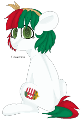 Size: 378x552 | Tagged: safe, artist:fioweress, oc, oc only, pony, hungary, nation ponies, ponified, simple background, solo, transparent background