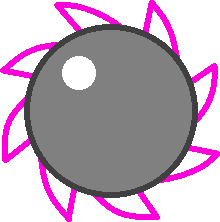 Size: 220x222 | Tagged: safe, artist:mega-poneo, dragon, g4, ball, barbs, base, rolling, simple background, spin dash, transparent background