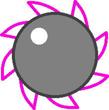 Size: 220x222 | Tagged: safe, artist:mega-poneo, dragon, g4, ball, barbs, base, rolling, simple background, solo, spin dash, transparent background