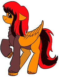 Size: 1054x1378 | Tagged: safe, artist:brainiac, oc, oc only, oc:kazuki kazunari, pegasus, pony, artfight, female, simple background, solo, transparent background