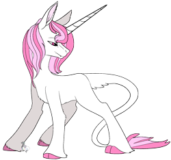 Size: 1484x1390 | Tagged: safe, artist:brainiac, oc, oc only, oc:fuzzy dreams, pony, unicorn, art fight, cloven hooves, female, simple background, solo, transparent background