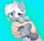 Size: 2289x2150 | Tagged: safe, artist:mochi_nation, oc, oc only, oc:silver bolt, earth pony, human, pony, cute, disembodied hand, earth pony oc, eye clipping through hair, female, food, hand, high res, holding a pony, ice cream, in goliath's palm, mare, micro, ocbetes, offscreen character, simple background, size difference, solo focus, tiny, tiny ponies, underhoof