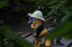 Size: 1097x728 | Tagged: safe, daring do, pegasus, pony, g4, female, handmade, hat, irl, jungle, mare, photo, plushie, ponies in real life