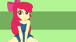 Size: 5400x3000 | Tagged: safe, artist:milkyboo898, apple bloom, human, equestria girls, g4, clothes, dress, female, solo, wallpaper