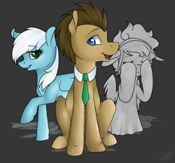 Size: 1280x1189 | Tagged: safe, artist:misty-wonderbolt, doctor whooves, fleetfoot, misty fly, time turner, earth pony, pony, g4, doctor who, male, stallion, statue, the doctor, weeping angel