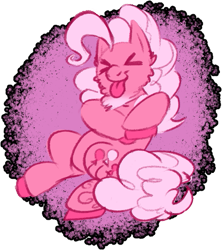 Size: 483x544 | Tagged: safe, artist:gammanullzero, pinkie pie, earth pony, pony, g4, alternate color palette, februpony, simple background, solo, tongue out, transparent background