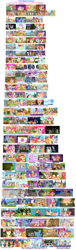 Size: 2119x6937 | Tagged: safe, edit, edited screencap, screencap, angel bunny, apple bloom, applejack, berry punch, berryshine, big macintosh, bulk biceps, carrot cake, chancellor neighsay, cheerilee, cookie crumbles, daring do, diamond tiara, discord, doctor whooves, flam, flim, gabby, grand pear, granny smith, gummy, hondo flanks, lemon hearts, mayor mare, minuette, moondancer, nightmare moon, octavia melody, opalescence, owlowiscious, photo finish, pinkie pie, pipsqueak, pound cake, prince rutherford, princess celestia, princess luna, pumpkin cake, rainbow dash, rarity, sandbar, scootaloo, silverstream, snails, snips, spike, starlight glimmer, sugar belle, sweetie belle, tank, thorax, time turner, trixie, trouble shoes, twilight sparkle, twinkleshine, twist, winona, yona, zecora, alicorn, changedling, changeling, earth pony, griffon, pegasus, pig, pony, seapony (g4), tortoise, undead, unicorn, yak, zombie, zombie pony, 28 pranks later, a canterlot wedding, a friend in deed, a health of information, a hearth's warming tail, apple family reunion, appleoosa's most wanted, best gift ever, between dark and dawn, bloom & gloom, bridle gossip, brotherhooves social, call of the cutie, campfire tales, celestial advice, crusaders of the lost mark, do princesses dream of magic sheep, dragonshy, equestria games (episode), fake it 'til you make it, fall weather friends, fame and misfortune, family appreciation day, filli vanilli, flight to the finish, fluttershy leans in, for whom the sweetie belle toils, forever filly, friendship is magic, g4, games ponies play, going to seed, green isn't your color, growing up is hard to do, hard to say anything, hearthbreakers, honest apple, inspiration manifestation, it isn't the mane thing about you, just for sidekicks, keep calm and flutter on, leap of faith, lesson zero, luna eclipsed, magic duel, magical mystery cure, make new friends but keep discord, marks and recreation, marks for effort, my little pony: the movie, newbie dash, on your marks, one bad apple, owl's well that ends well, parental glideance, party pooped, pinkie apple pie, pinkie pride, ponyville confidential, princess twilight sparkle (episode), rainbow roadtrip, scare master, school daze, school raze, season 1, season 2, season 3, season 4, season 5, season 6, season 7, season 8, season 9, secret of my excess, simple ways, sisterhooves social, sleepless in ponyville, slice of life (episode), somepony to watch over me, sparkle's seven, spike at your service, stare master, surf and/or turf, testing testing 1-2-3, the beginning of the end, the big mac question, the break up breakdown, the cart before the ponies, the cutie mark chronicles, the cutie pox, the cutie re-mark, the ending of the end, the fault in our cutie marks, the last crusade, the last problem, the last roundup, the mane attraction, the mysterious mare do well, the one where pinkie pie knows, the perfect pear, the return of harmony, the show stoppers, the super speedy cider squeezy 6000, the washouts (episode), too many pinkie pies, twilight time, where the apple lies, yakity-sax, angry, anime, annoyed, apple, apple cart, apple family member, apple juice, apple tree, applesauce, april fools joke, baby, bag, ball, balloon, bath, bipedal, biting, blanket, book, boutique, bow, brush, bubble, bucket, bucking, building, bush, cake, candy, candy cane, cart, chalk, chalkboard, closet, clothes, clubhouse, construction, costume, crowd, crying, cupcake, curtains, cute, cutie mark, cutie mark crusaders, dark, desert, dirt, dirty, disguise, door, dorsal fin, dress, dressed, facial hair, female, fence, filly guides, fin, fin wings, finale, fins, fish tail, flower, flower girl, flower in hair, flowing mane, flowing tail, flying, food, gala dress, glasses, graduation, guitar, hat, heart, hearth's warming eve, hearts and hooves day, helmet, hoofbump, horn, hug, ice, ice cream, juice, jump rope, king thorax, lake, lamp, laughing, library, male, map, mare, marriage, memories, mirror, moustache, mud, muddy, musical instrument, nightmare night, ocean, older, older apple bloom, older scootaloo, older sweetie belle, open mouth, open smile, opening, paint, painting, paper, party, pen, picture, picture frame, pillow, pirate hat, ponyville, poster, potion, puppy dog eyes, rainbow wig, rose, royal guard, running, sad, scales, scared, scooter, seaponified, seapony apple bloom, seapony scootaloo, seapony sweetie belle, seaquestria, seaweed, shorts, singing, sitting, sky, slide, smiling, spa castle, species swap, stallion, sugarcube corner, sunset, swimming, swimming pool, tail, teacher, telescope, the washouts, train, tree, underwater, upside down, wall of tags, water, wedding, weeds, wings, wood, worried, yard