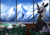 Size: 3508x2480 | Tagged: safe, artist:underpable, oc, oc only, oc:queen venyx, changeling, changeling queen, changeling queen oc, commission, cup, high res, mountain, mountain range, scenery, sitting, solo, table, teacup, white changeling, window