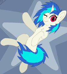 Size: 1825x2039 | Tagged: safe, artist:nyrikiri, dj pon-3, vinyl scratch, pony, unicorn, g4, female, looking at you, mare, one eye closed, solo, wink, winking at you, wrong eye color