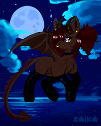 Size: 2000x2500 | Tagged: safe, artist:zaika, oc, oc only, oc:whiskey dreams, demon, demon pony, high res