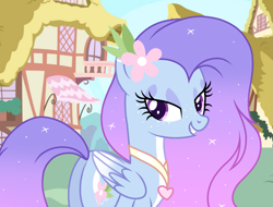 Size: 1421x1080 | Tagged: safe, artist:cstrawberrymilk, oc, oc only, oc:moonlight lullaby, pegasus, pony, g4, butt, female, grin, looking at you, looking back, looking back at you, mare, plot, smiling, solo