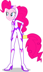 Size: 421x700 | Tagged: safe, artist:dustinwatsongkx, fili-second, pinkie pie, anthro, equestria girls, equestria girls specials, g4, my little pony equestria girls: movie magic, female, power ponies, simple background, solo, transparent background