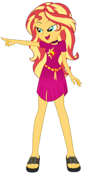 Size: 1900x3883 | Tagged: safe, artist:gmaplay, sunset shimmer, human, equestria girls, equestria girls specials, g4, my little pony equestria girls: better together, my little pony equestria girls: spring breakdown, clothes, dress, sandals, simple background, solo, transparent background