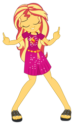 Size: 1900x3289 | Tagged: safe, artist:gmaplay, sunset shimmer, human, equestria girls, equestria girls specials, g4, my little pony equestria girls: better together, my little pony equestria girls: spring breakdown, clothes, dress, feet, sandals, simple background, solo, transparent background