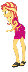 Size: 1900x4917 | Tagged: safe, artist:gmaplay, sunset shimmer, human, equestria girls, equestria girls specials, g4, my little pony equestria girls: better together, my little pony equestria girls: spring breakdown, clothes, dress, feet, sandals, simple background, solo, transparent background