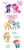 Size: 1800x3700 | Tagged: safe, artist:pelma, part of a set, applejack, pinkie pie, rainbow dash, twilight sparkle, alicorn, earth pony, pegasus, pony, g4, chest fluff, floppy ears, simple background, text, twilight sparkle (alicorn), white background