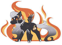 Size: 1484x1086 | Tagged: safe, artist:ezzerie, oc, oc only, oc:smolder, pegasus, pony, chibi, female, fire, simple background, solo, sticker, transparent background